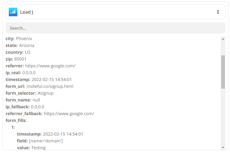 Sync all form entries for abandoned form with Insiteful.co + Zapier