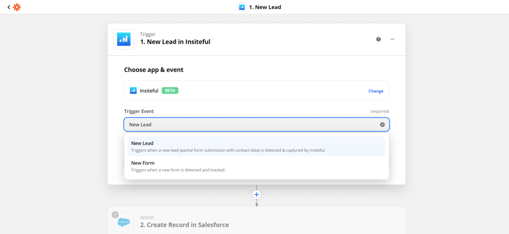 Configure Salesforce sync for Partial Entries & Leads from Forms via Insiteful + Zapier